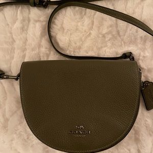 Coach Olive Green Oval crossbody bag